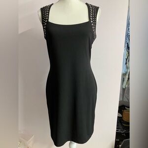 Rock & Republic Women’s Contour Dress, Small, Metallic Embellishments, Black